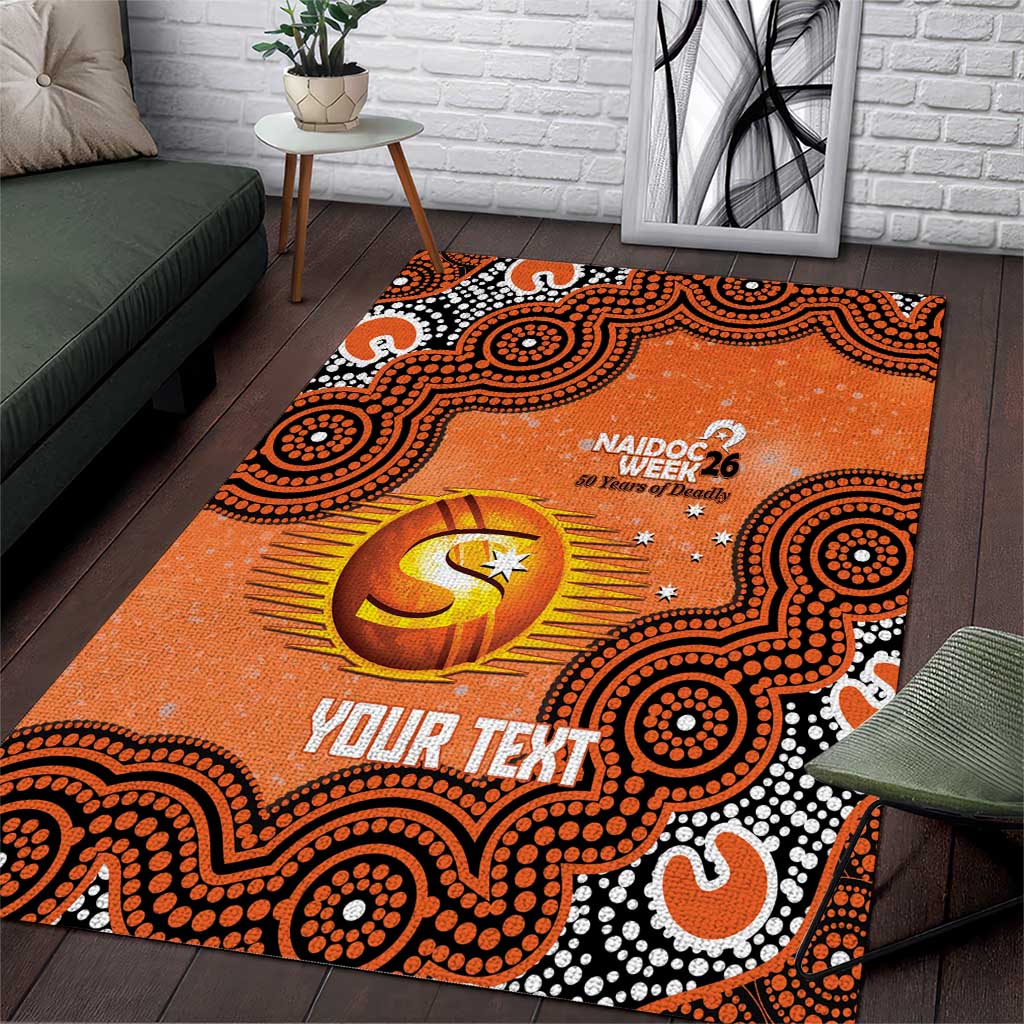 Perth Scorchers NAIDOC Week 2026 Custom Area Rug 50 Years Deadly Indigenous Art Glitter Effect