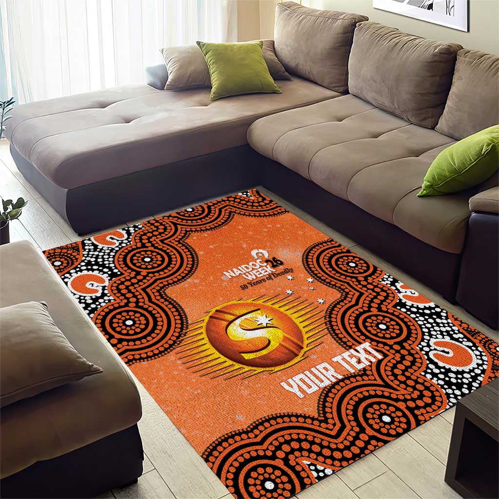 Perth Scorchers NAIDOC Week 2026 Custom Area Rug 50 Years Deadly Indigenous Art Glitter Effect