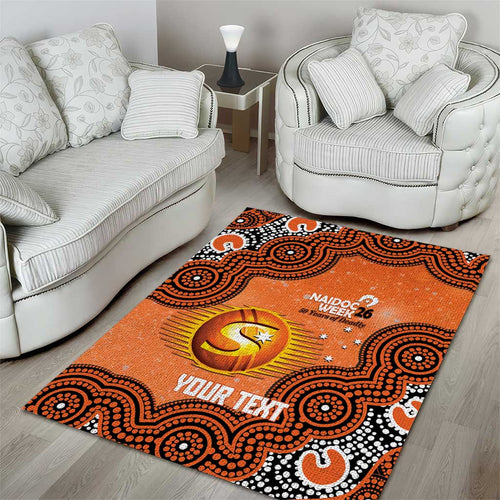 Perth Scorchers NAIDOC Week 2026 Custom Area Rug 50 Years Deadly Indigenous Art Glitter Effect
