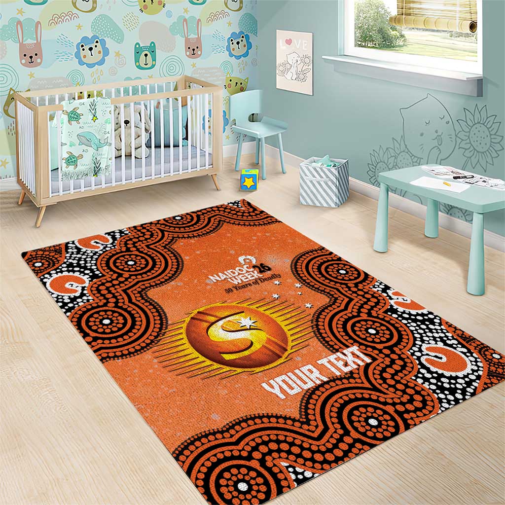 Perth Scorchers NAIDOC Week 2026 Custom Area Rug 50 Years Deadly Indigenous Art Glitter Effect