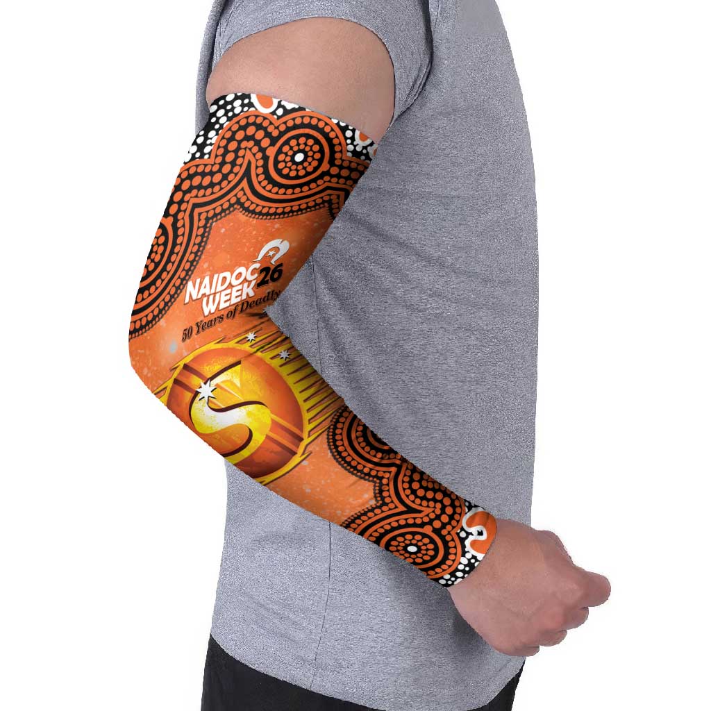 Perth Scorchers NAIDOC Week 2026 Custom Arm Sleeves 50 Years Deadly Indigenous Art Glitter Effect