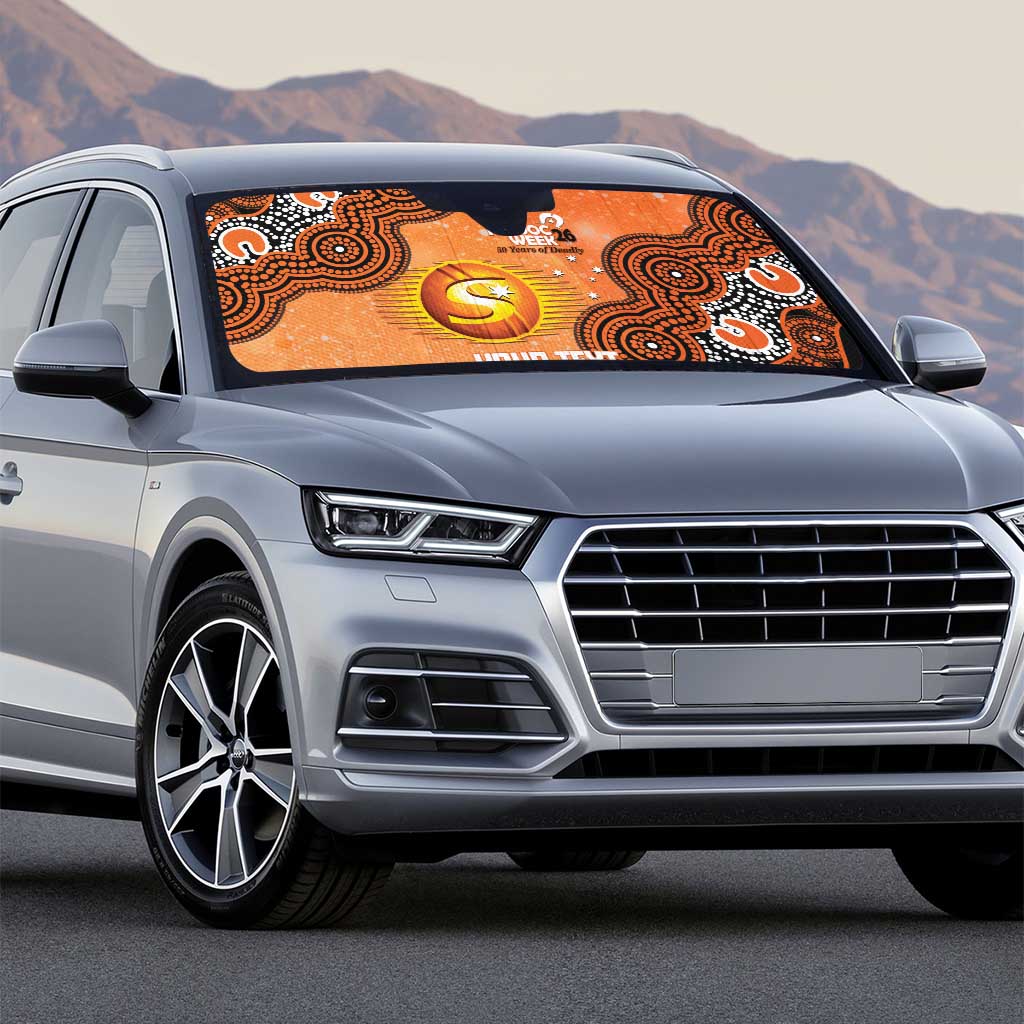 Perth Scorchers NAIDOC Week 2026 Custom Auto Sun Shade 50 Years Deadly Indigenous Art Glitter Effect