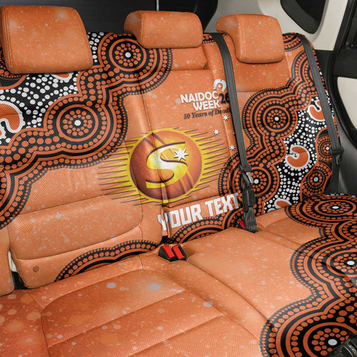 Perth Scorchers NAIDOC Week 2026 Custom Back Car Seat Cover 50 Years Deadly Indigenous Art Glitter Effect