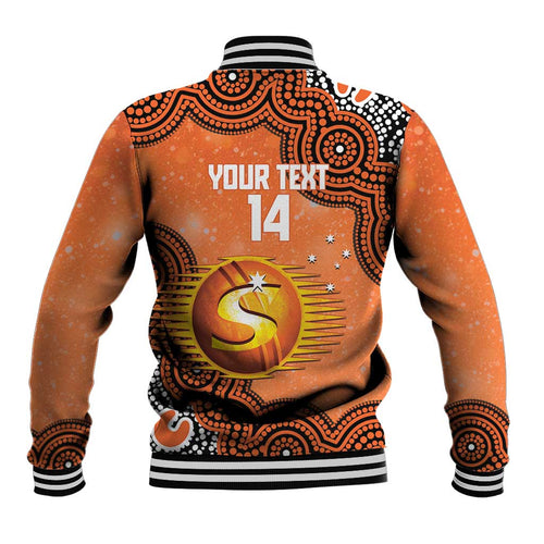 Perth Scorchers NAIDOC Week 2026 Custom Baseball Jacket 50 Years Deadly Indigenous Art Glitter Effect