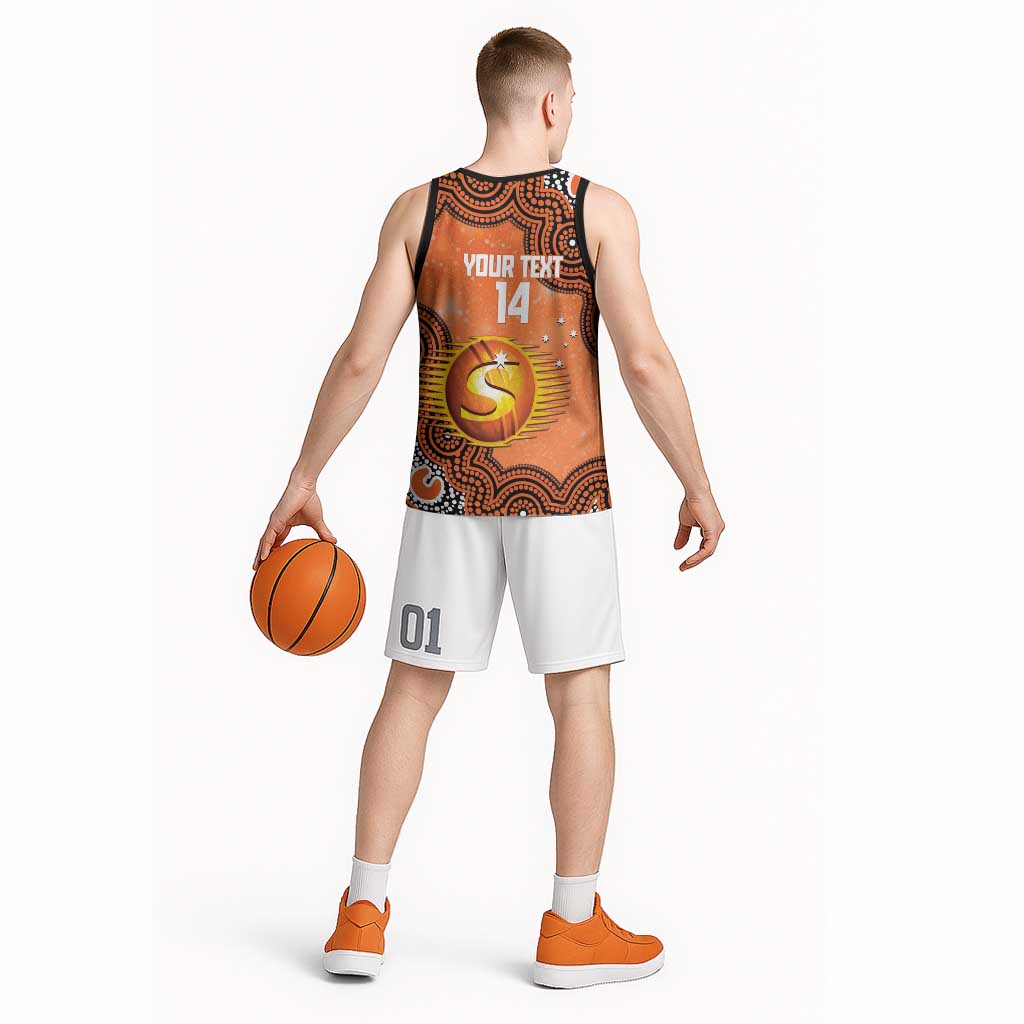 Perth Scorchers NAIDOC Week 2026 Custom Basketball Jersey 50 Years Deadly Indigenous Art Glitter Effect