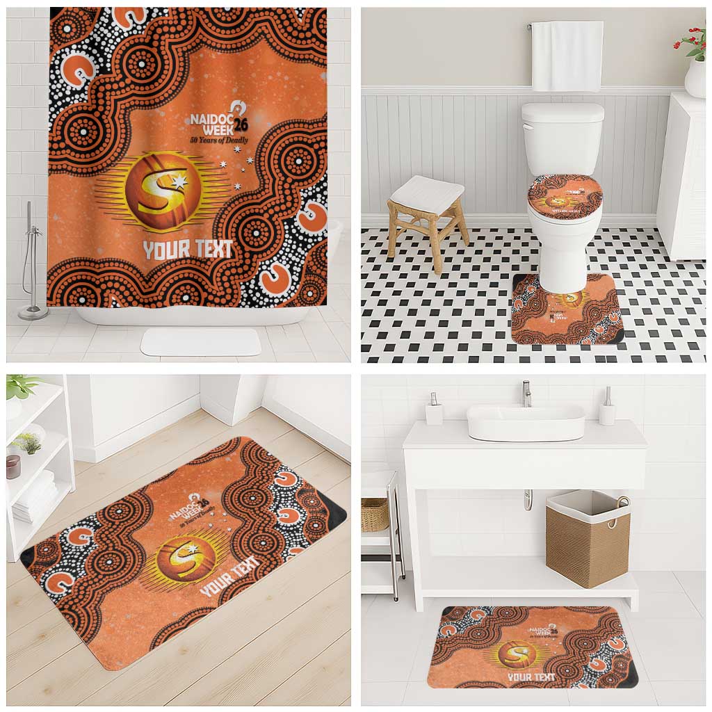 Perth Scorchers NAIDOC Week 2026 Custom Bathroom Set 50 Years Deadly Indigenous Art Glitter Effect