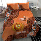 Perth Scorchers NAIDOC Week 2026 Custom Bedding Set 50 Years Deadly Indigenous Art Glitter Effect