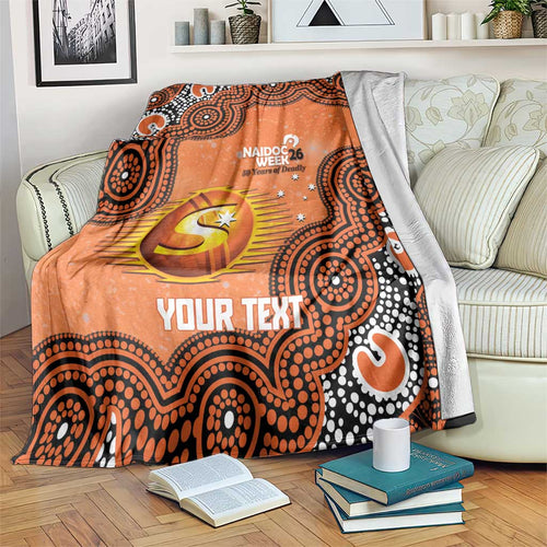 Perth Scorchers NAIDOC Week 2026 Custom Blanket 50 Years Deadly Indigenous Art Glitter Effect