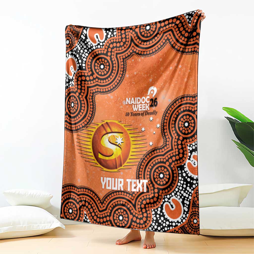 Perth Scorchers NAIDOC Week 2026 Custom Blanket 50 Years Deadly Indigenous Art Glitter Effect