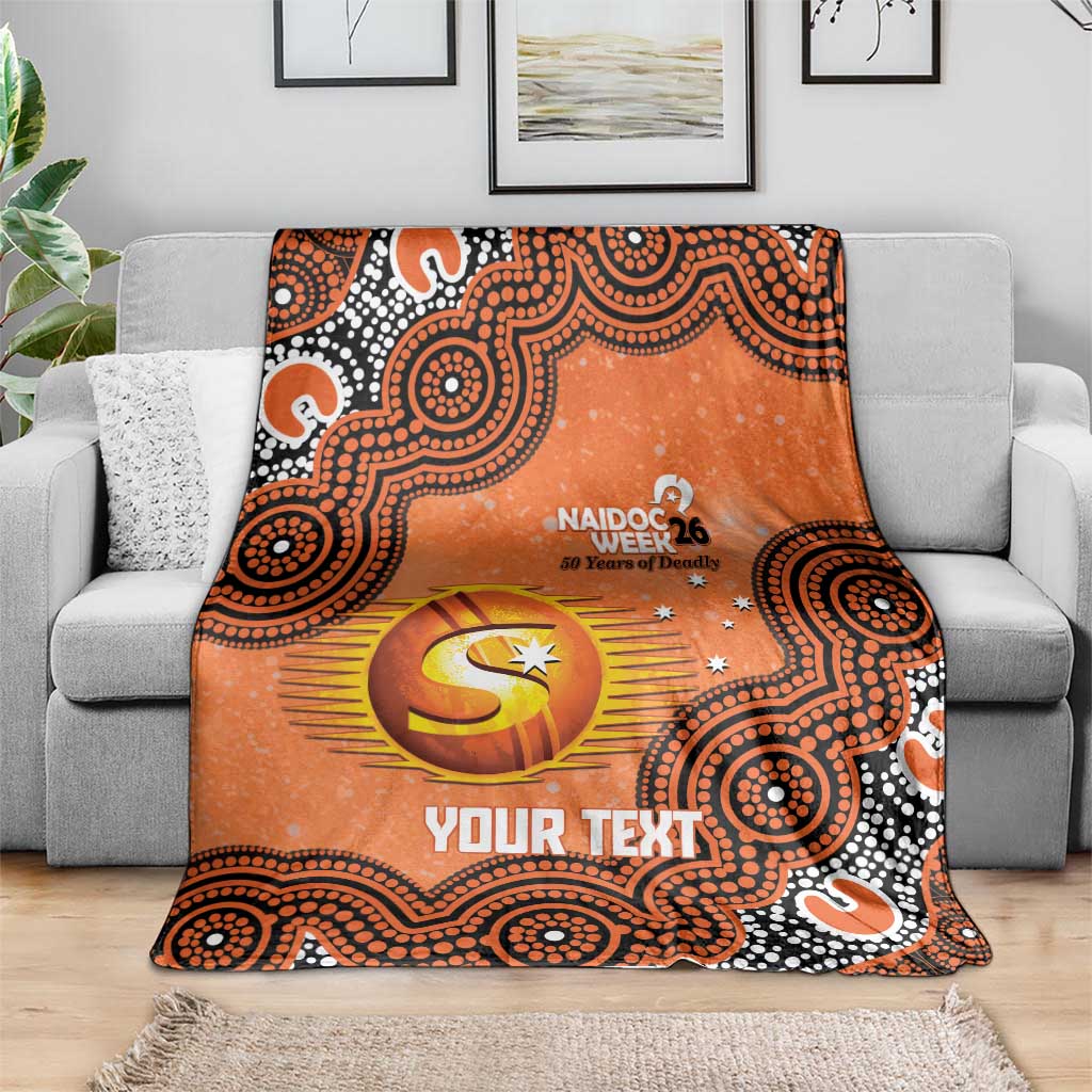 Perth Scorchers NAIDOC Week 2026 Custom Blanket 50 Years Deadly Indigenous Art Glitter Effect