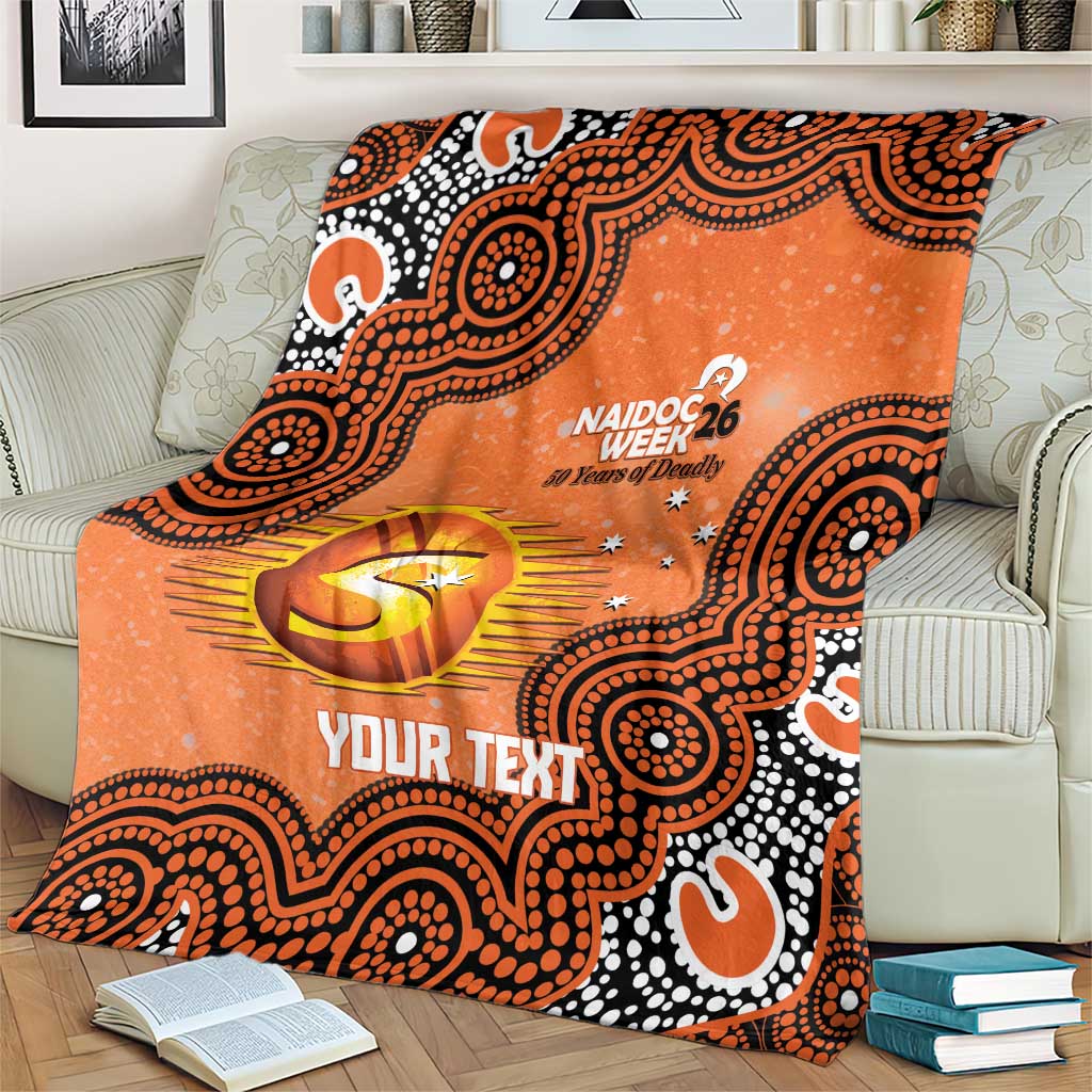 Perth Scorchers NAIDOC Week 2026 Custom Blanket 50 Years Deadly Indigenous Art Glitter Effect