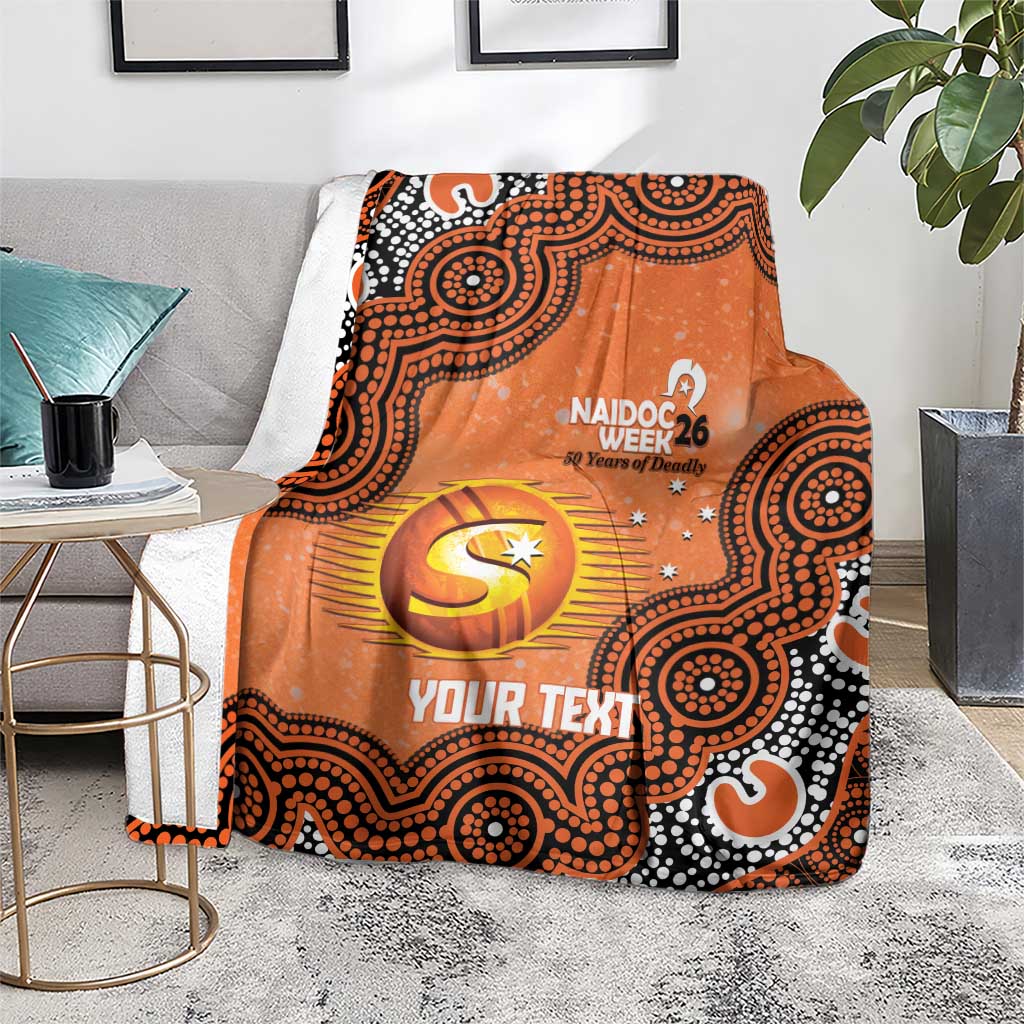 Perth Scorchers NAIDOC Week 2026 Custom Blanket 50 Years Deadly Indigenous Art Glitter Effect