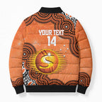 Perth Scorchers NAIDOC Week 2026 Custom Bomber Puffer Jacket 50 Years Deadly Indigenous Art Glitter Effect