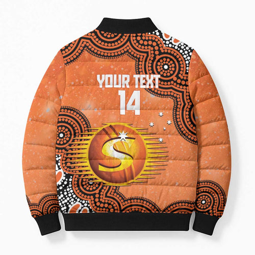 Perth Scorchers NAIDOC Week 2026 Custom Bomber Puffer Jacket 50 Years Deadly Indigenous Art Glitter Effect