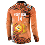 Perth Scorchers NAIDOC Week 2026 Custom Button Sweatshirt 50 Years Deadly Indigenous Art Glitter Effect