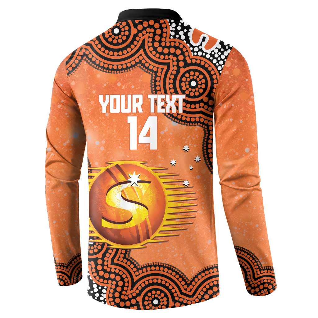 Perth Scorchers NAIDOC Week 2026 Custom Button Sweatshirt 50 Years Deadly Indigenous Art Glitter Effect