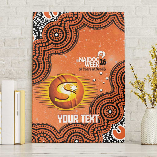 Perth Scorchers NAIDOC Week 2026 Custom Canvas Wall Art 50 Years Deadly Indigenous Art Glitter Effect