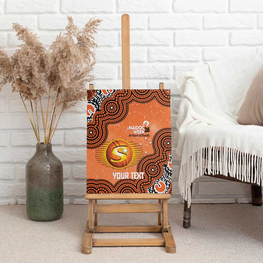 Perth Scorchers NAIDOC Week 2026 Custom Canvas Wall Art 50 Years Deadly Indigenous Art Glitter Effect