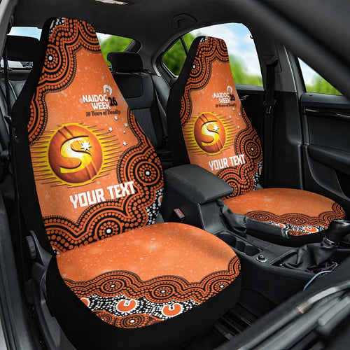 Perth Scorchers NAIDOC Week 2026 Custom Car Seat Cover 50 Years Deadly Indigenous Art Glitter Effect