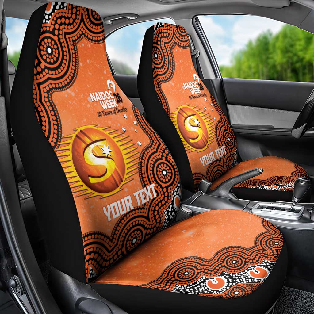 Perth Scorchers NAIDOC Week 2026 Custom Car Seat Cover 50 Years Deadly Indigenous Art Glitter Effect