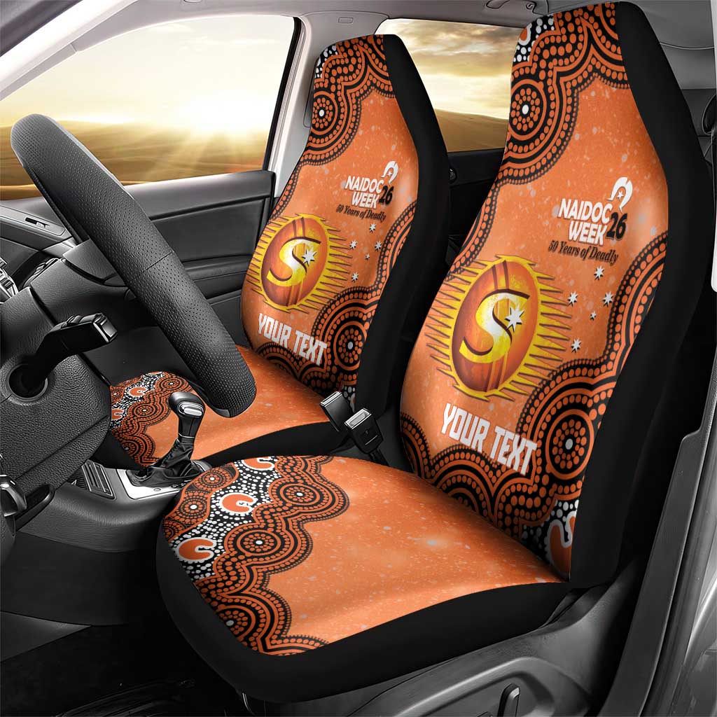 Perth Scorchers NAIDOC Week 2026 Custom Car Seat Cover 50 Years Deadly Indigenous Art Glitter Effect