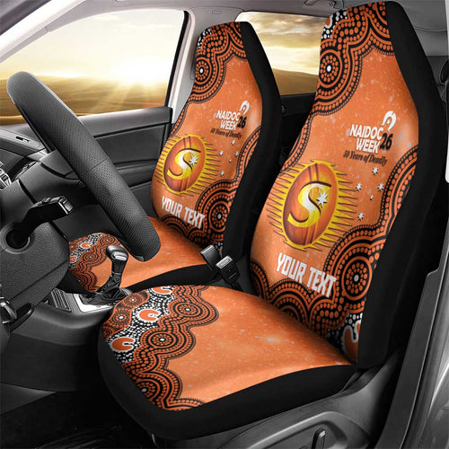 Perth Scorchers NAIDOC Week 2026 Custom Car Seat Cover 50 Years Deadly Indigenous Art Glitter Effect