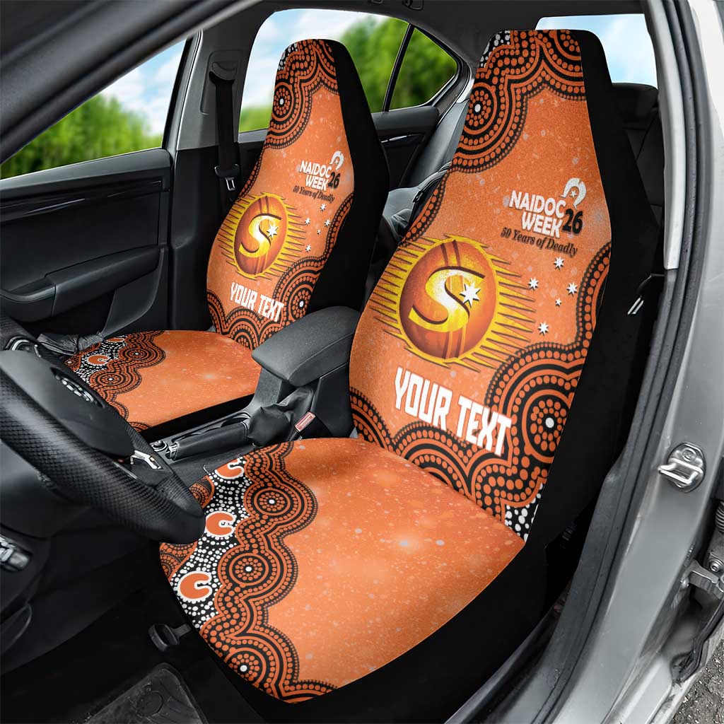 Perth Scorchers NAIDOC Week 2026 Custom Car Seat Cover 50 Years Deadly Indigenous Art Glitter Effect