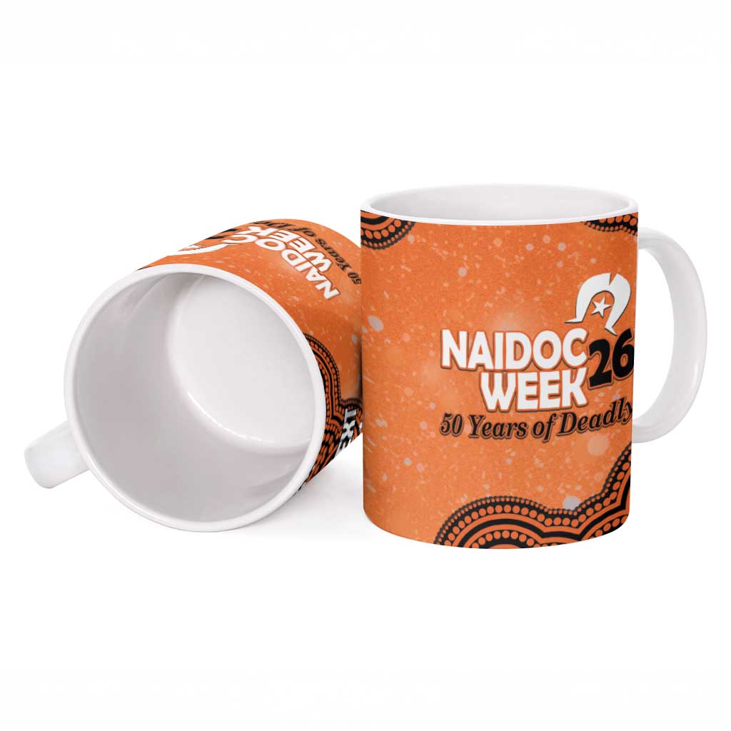 Perth Scorchers NAIDOC Week 2026 Custom Ceramic Mug 50 Years Deadly Indigenous Art Glitter Effect