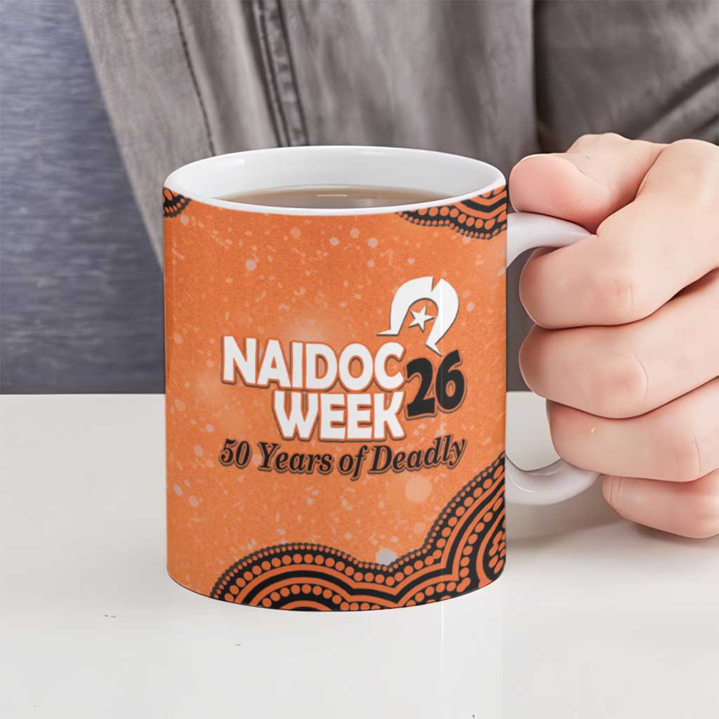 Perth Scorchers NAIDOC Week 2026 Custom Ceramic Mug 50 Years Deadly Indigenous Art Glitter Effect