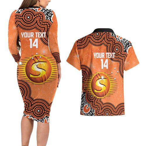 Perth Scorchers NAIDOC Week 2026 Custom Couples Matching Long Sleeve Bodycon Dress and Hawaiian Shirt 50 Years Deadly Indigenous Art Glitter Effect