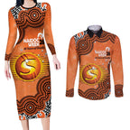 Perth Scorchers NAIDOC Week 2026 Custom Couples Matching Long Sleeve Bodycon Dress and Long Sleeve Button Shirt 50 Years Deadly Indigenous Art Glitter Effect