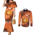 Perth Scorchers NAIDOC Week 2026 Custom Couples Matching Mermaid Dress and Long Sleeve Button Shirt 50 Years Deadly Indigenous Art Glitter Effect