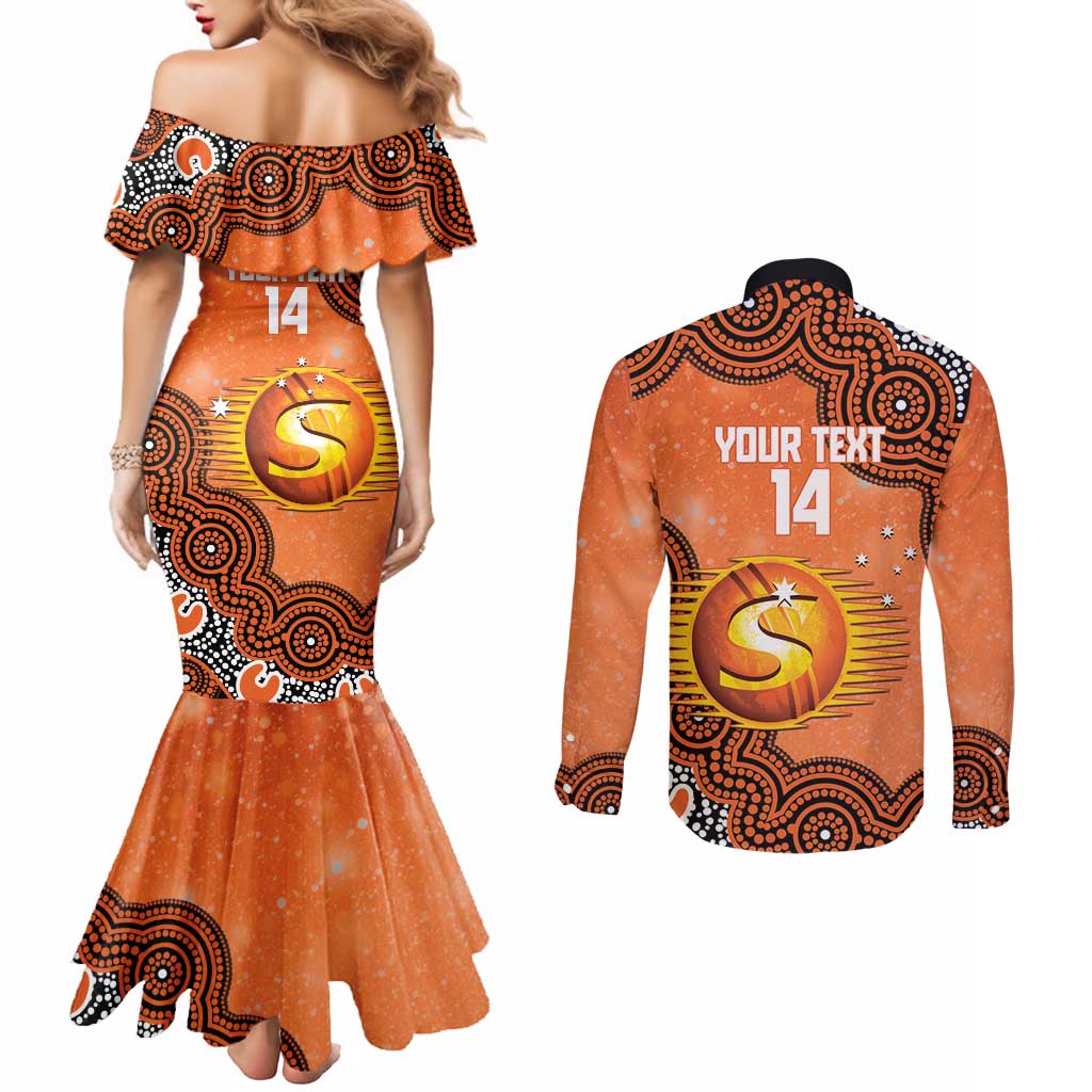 Perth Scorchers NAIDOC Week 2026 Custom Couples Matching Mermaid Dress and Long Sleeve Button Shirt 50 Years Deadly Indigenous Art Glitter Effect