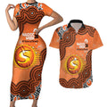 Perth Scorchers NAIDOC Week 2026 Custom Couples Matching Short Sleeve Bodycon Dress and Hawaiian Shirt 50 Years Deadly Indigenous Art Glitter Effect