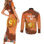 Perth Scorchers NAIDOC Week 2026 Custom Couples Matching Short Sleeve Bodycon Dress and Long Sleeve Button Shirt 50 Years Deadly Indigenous Art Glitter Effect