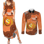 Perth Scorchers NAIDOC Week 2026 Custom Couples Matching Summer Maxi Dress and Long Sleeve Button Shirt 50 Years Deadly Indigenous Art Glitter Effect