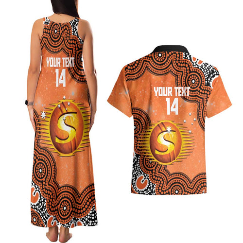 Perth Scorchers NAIDOC Week 2026 Custom Couples Matching Tank Maxi Dress and Hawaiian Shirt 50 Years Deadly Indigenous Art Glitter Effect