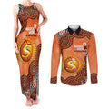 Perth Scorchers NAIDOC Week 2026 Custom Couples Matching Tank Maxi Dress and Long Sleeve Button Shirt 50 Years Deadly Indigenous Art Glitter Effect