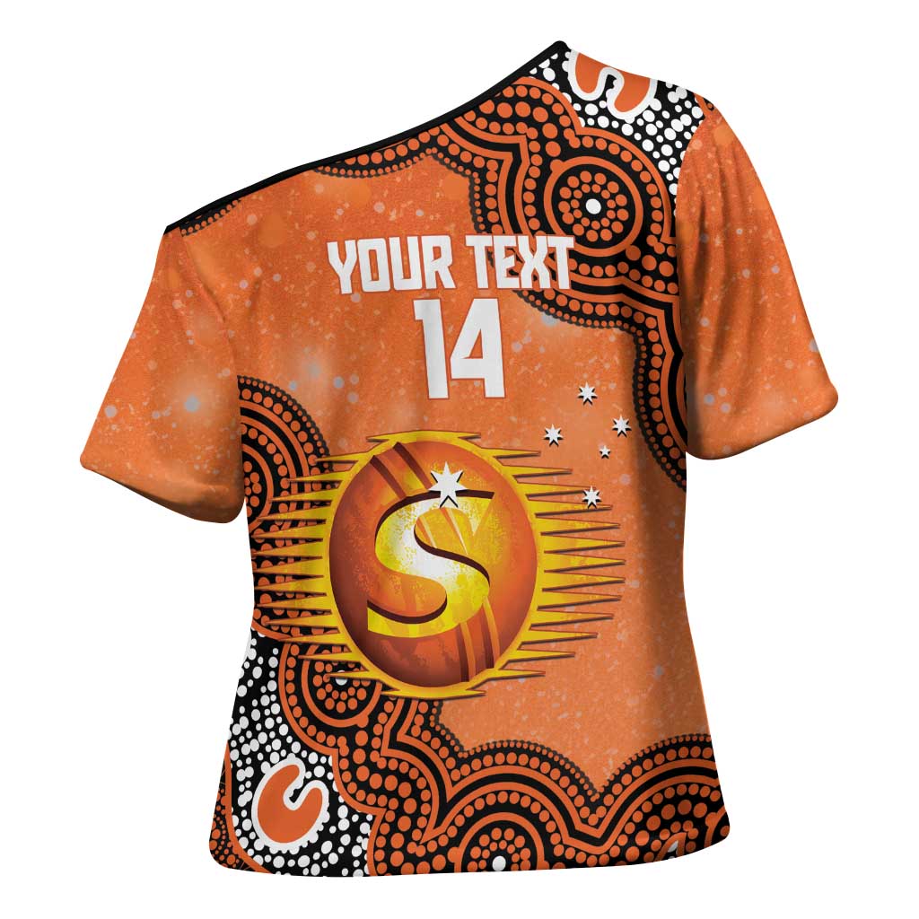Perth Scorchers NAIDOC Week 2026 Custom Cross Shoulder Shirt 50 Years Deadly Indigenous Art Glitter Effect