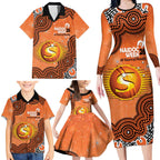 Perth Scorchers NAIDOC Week 2026 Custom Family Matching Long Sleeve Bodycon Dress and Hawaiian Shirt 50 Years Deadly Indigenous Art Glitter Effect