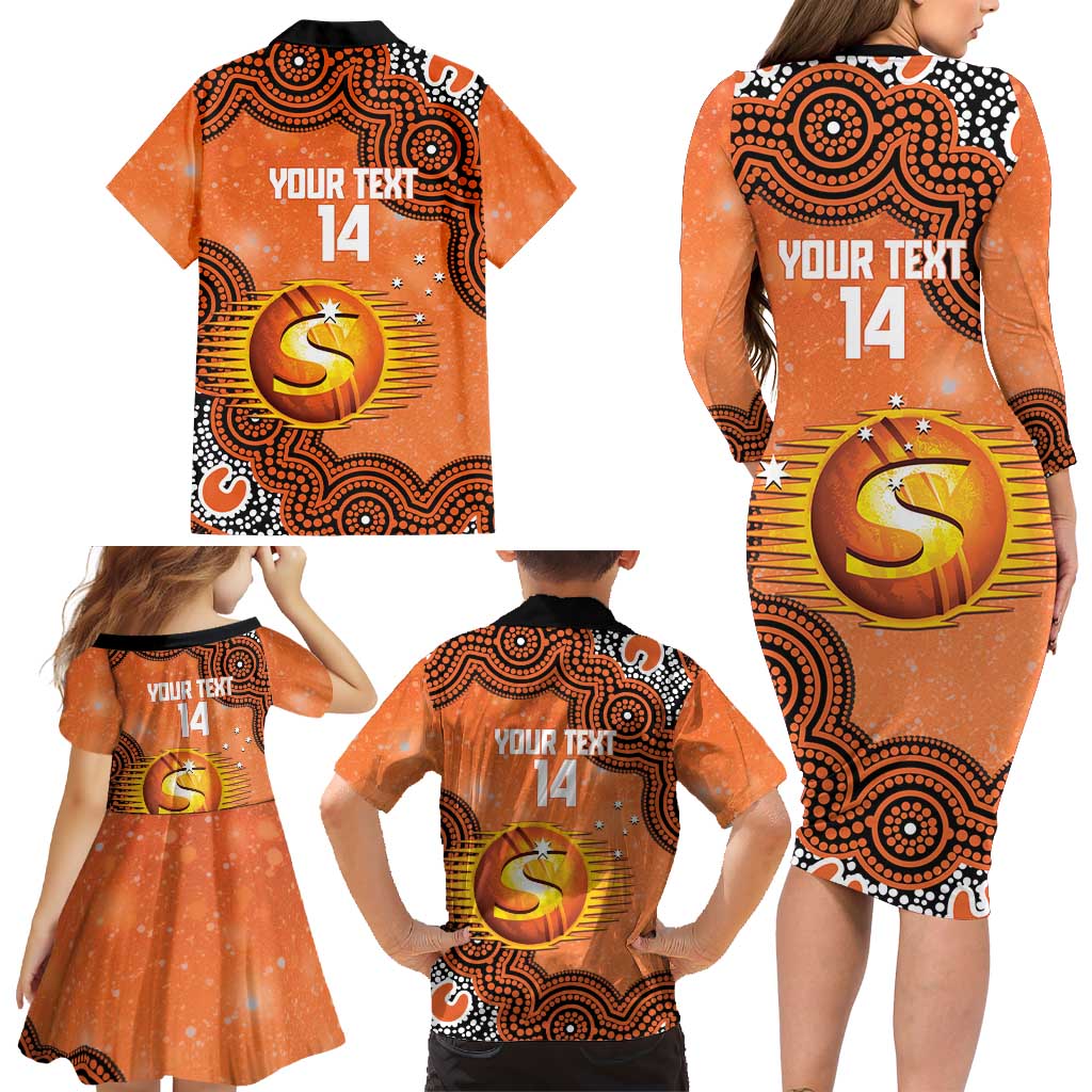 Perth Scorchers NAIDOC Week 2026 Custom Family Matching Long Sleeve Bodycon Dress and Hawaiian Shirt 50 Years Deadly Indigenous Art Glitter Effect