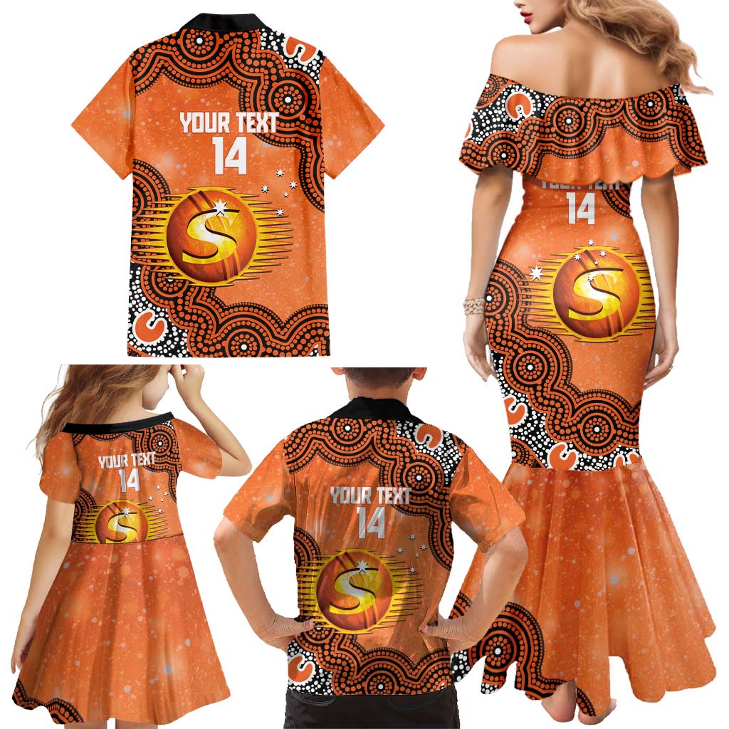 Perth Scorchers NAIDOC Week 2026 Custom Family Matching Mermaid Dress and Hawaiian Shirt 50 Years Deadly Indigenous Art Glitter Effect