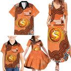 Perth Scorchers NAIDOC Week 2026 Custom Family Matching Summer Maxi Dress and Hawaiian Shirt 50 Years Deadly Indigenous Art Glitter Effect