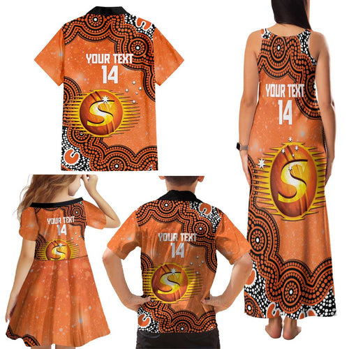 Perth Scorchers NAIDOC Week 2026 Custom Family Matching Tank Maxi Dress and Hawaiian Shirt 50 Years Deadly Indigenous Art Glitter Effect