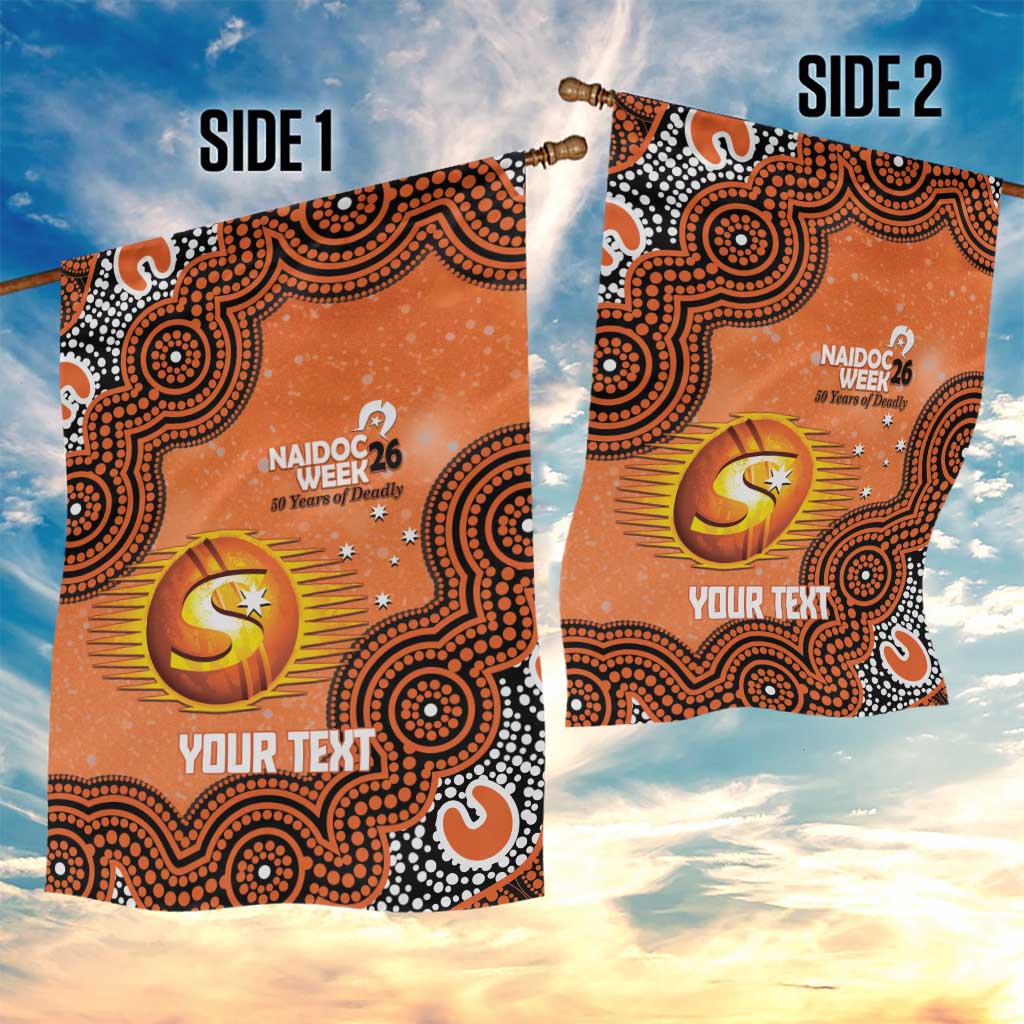 Perth Scorchers NAIDOC Week 2026 Custom Garden Flag 50 Years Deadly Indigenous Art Glitter Effect