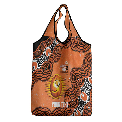 Perth Scorchers NAIDOC Week 2026 Custom Grocery Bag 50 Years Deadly Indigenous Art Glitter Effect