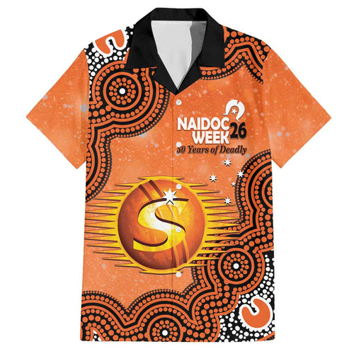 Perth Scorchers NAIDOC Week 2026 Custom Hawaiian Shirt 50 Years Deadly Indigenous Art Glitter Effect