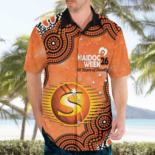 Perth Scorchers NAIDOC Week 2026 Custom Hawaiian Shirt 50 Years Deadly Indigenous Art Glitter Effect