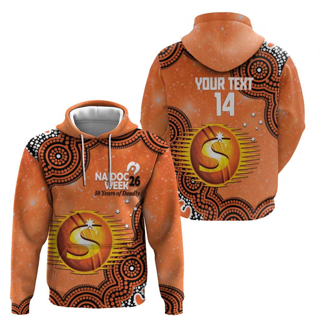 Perth Scorchers NAIDOC Week 2026 Custom Hoodie 50 Years Deadly Indigenous Art Glitter Effect