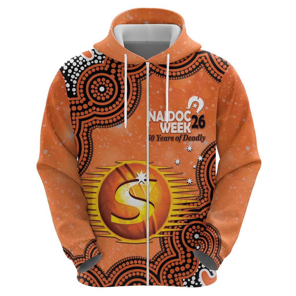 Perth Scorchers NAIDOC Week 2026 Custom Hoodie 50 Years Deadly Indigenous Art Glitter Effect